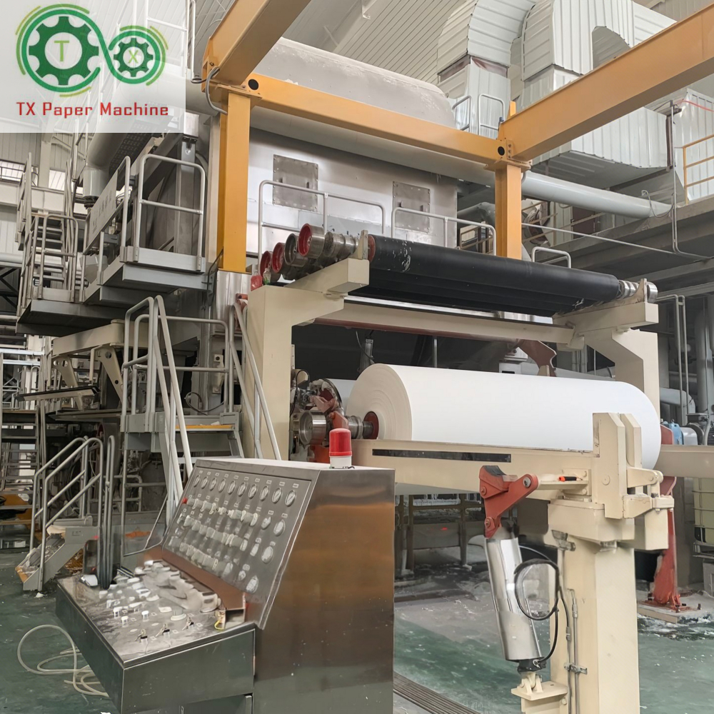 大容量木浆研磨机 高速新月形卫生纸机自动生产线